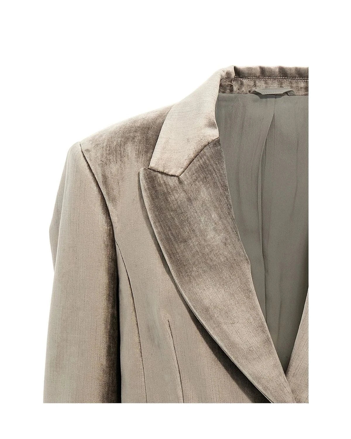 Brunello Cucinelli Blazer in gray, Cotton — view 3