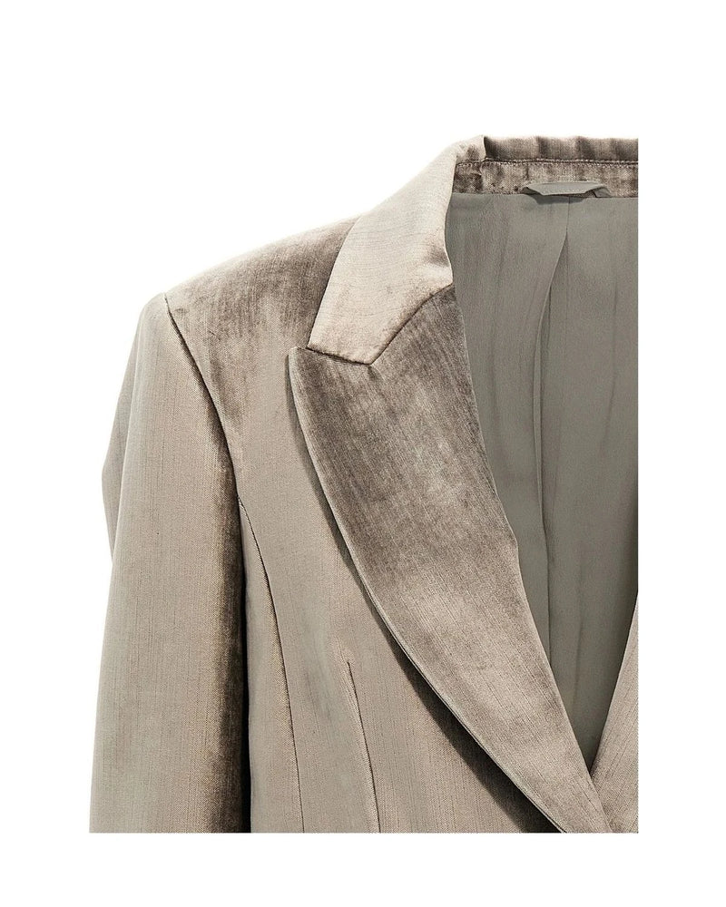 Brunello Cucinelli Blazer in gray, Cotton — view 3