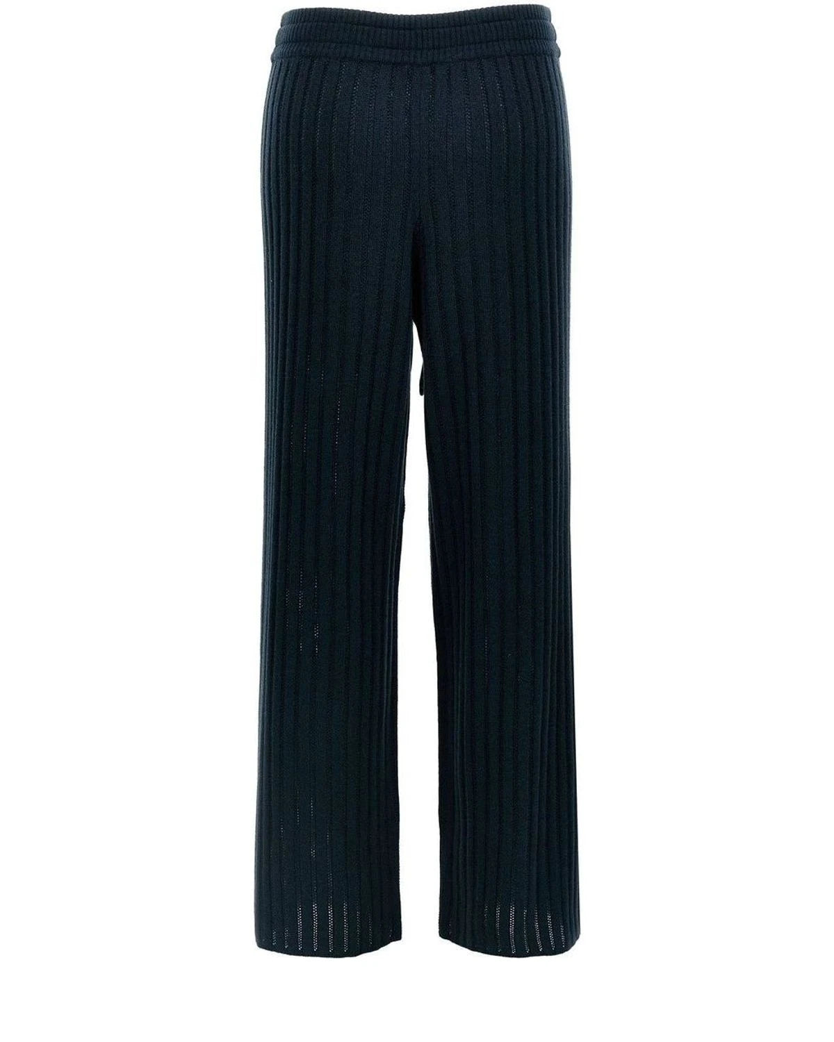 Eres Palazzo Pant in navy, Wool — view 2
