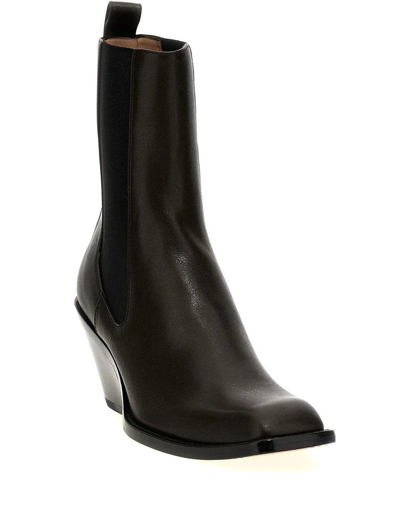 Khaite Boots in brown, Calfskin Leather — view 2