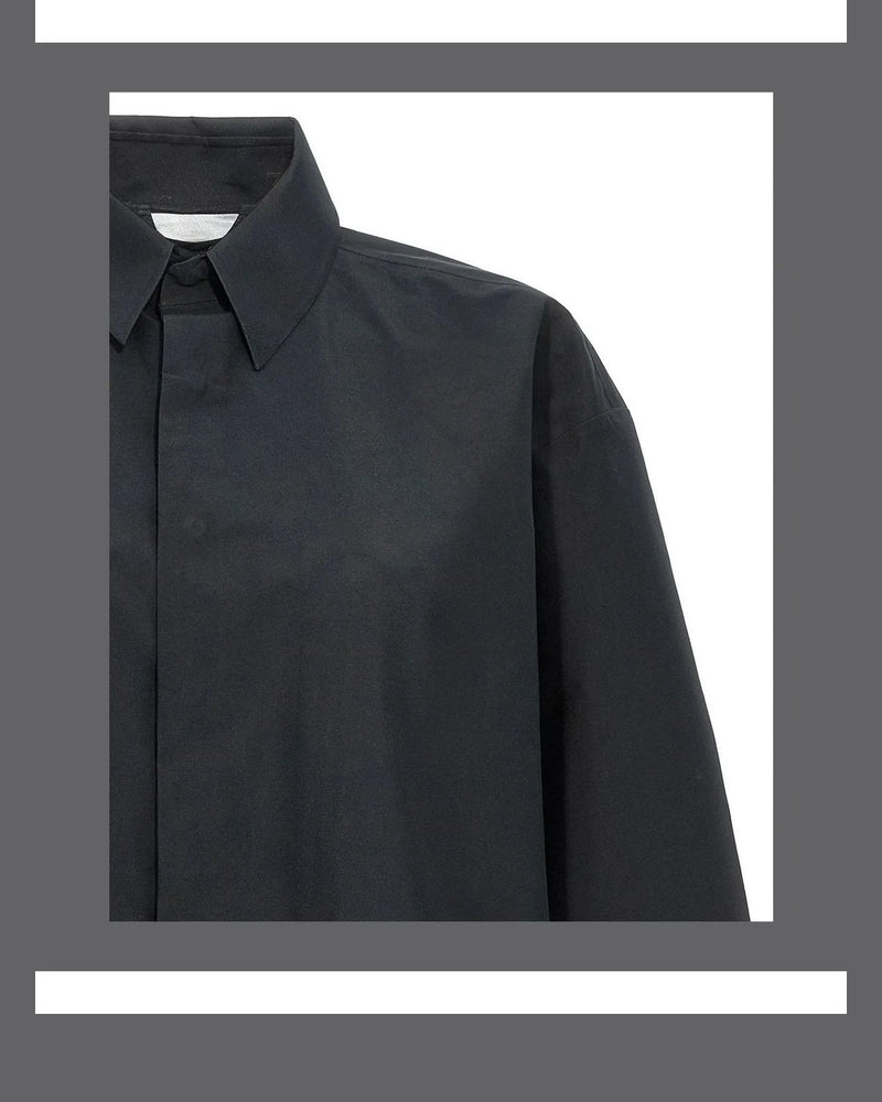 MM6 Maison Margiela Dress Shirt in black, Polyester — view 3