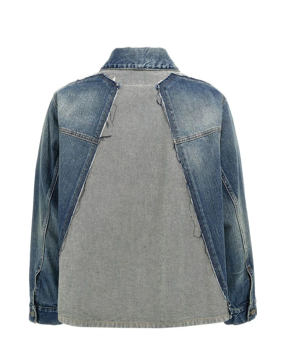 MM6 Maison Margiela Trucker Jacket in blue, Cotton — view 2