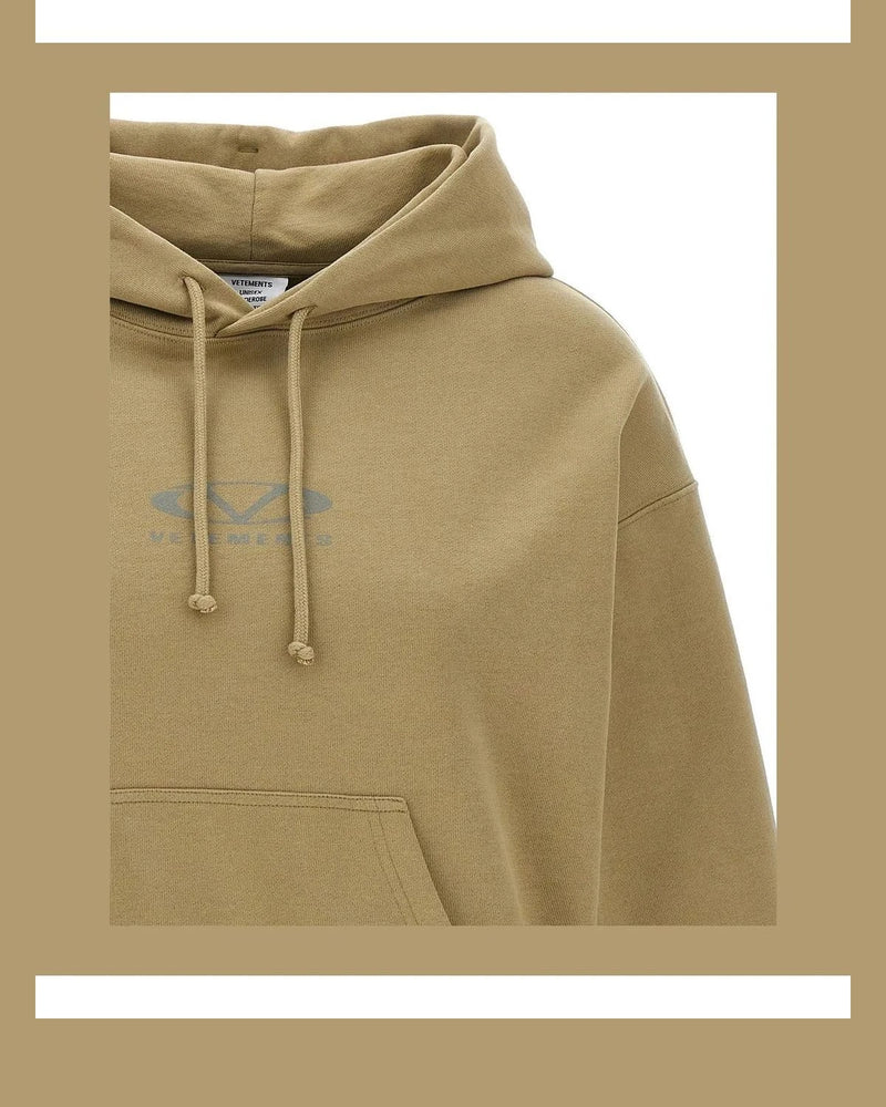 Vetements Hoodie in beige, Cotton — view 3
