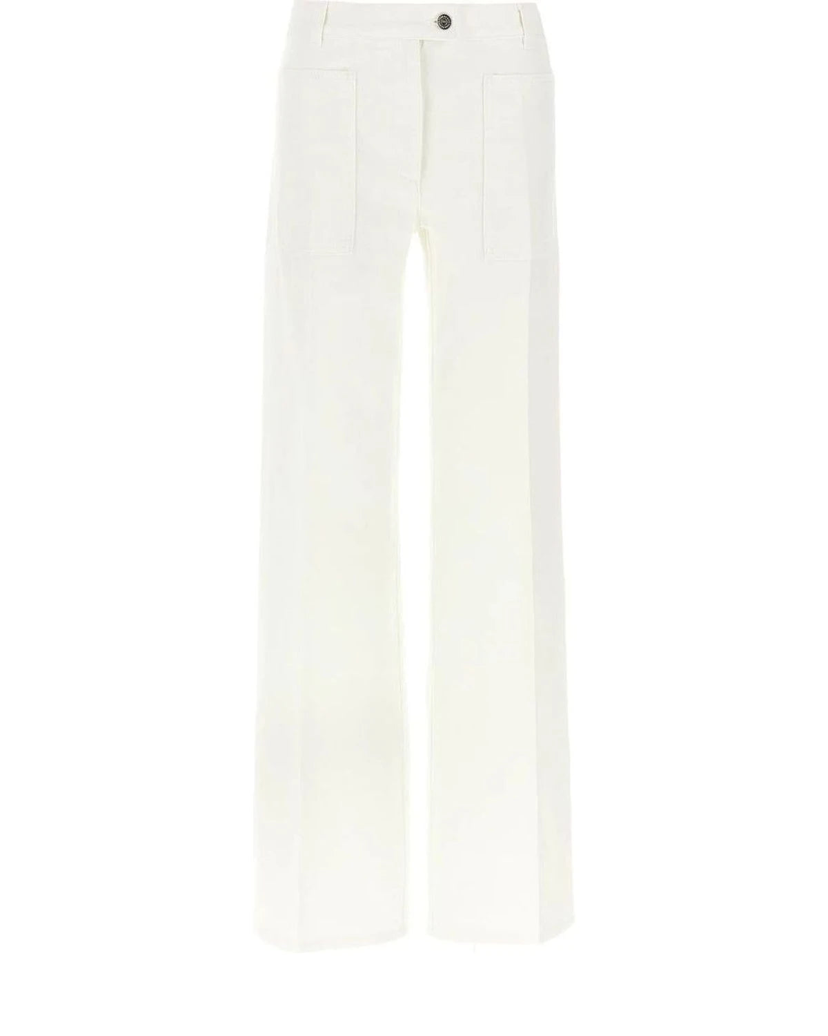Ferragamo Jean in white, Cotton