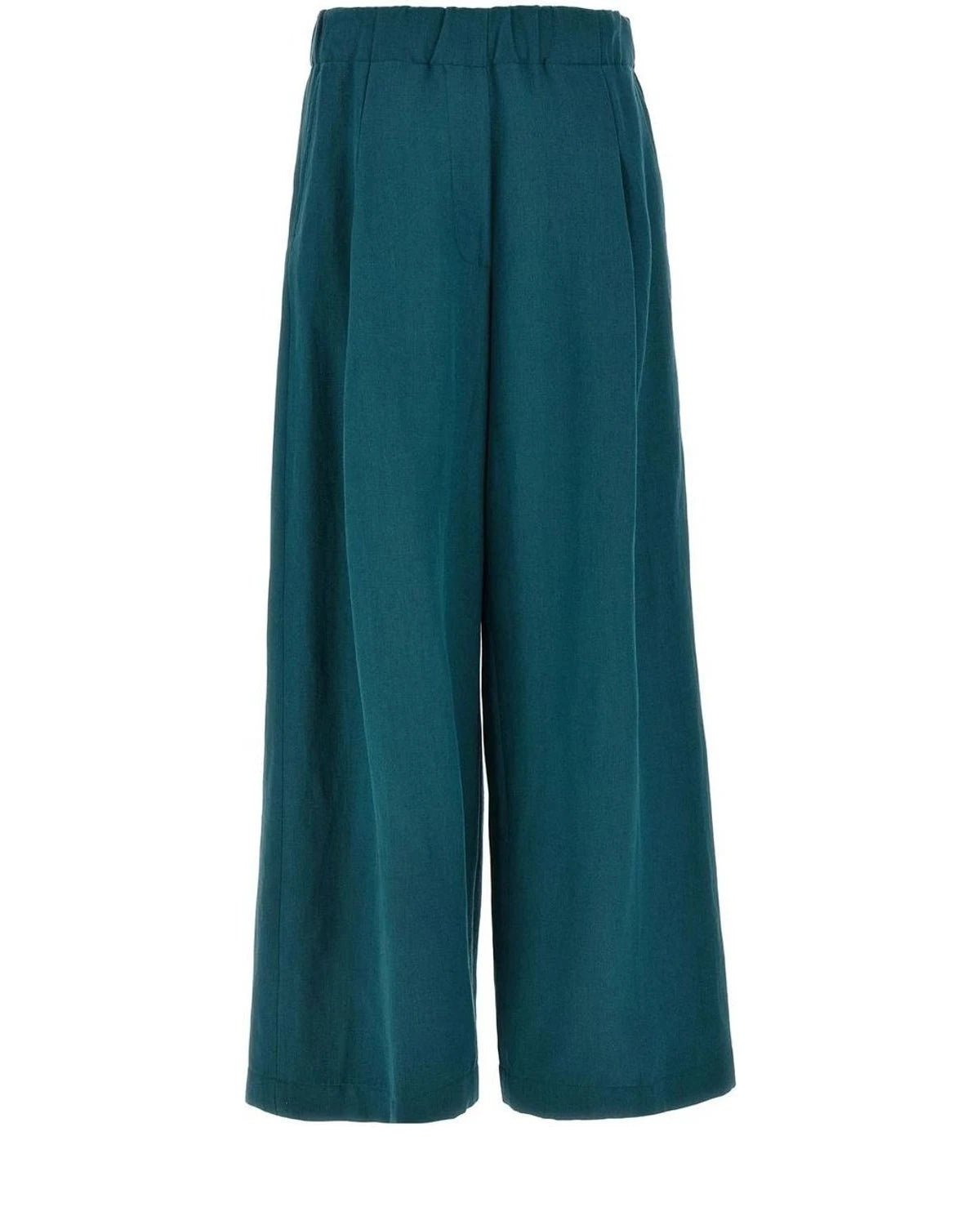 Dries Van Noten Palazzo Pant in blue, Wool