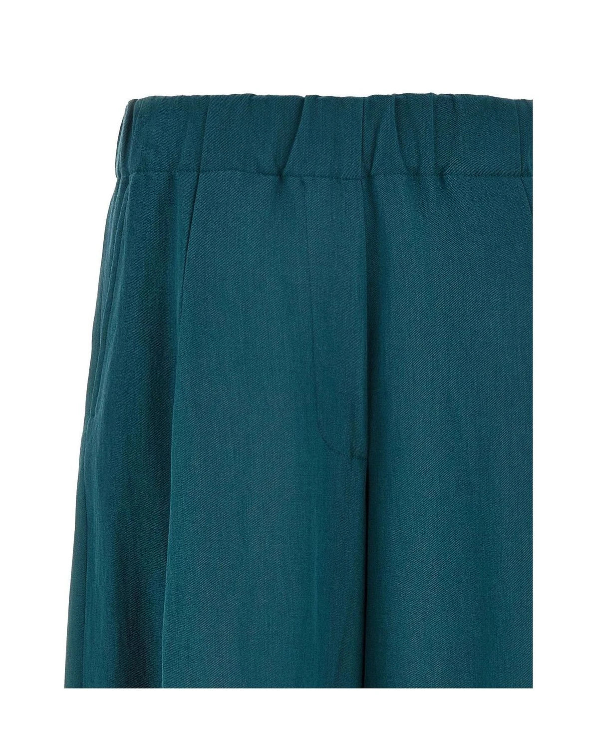 Dries Van Noten Palazzo Pant in blue, Wool — view 3
