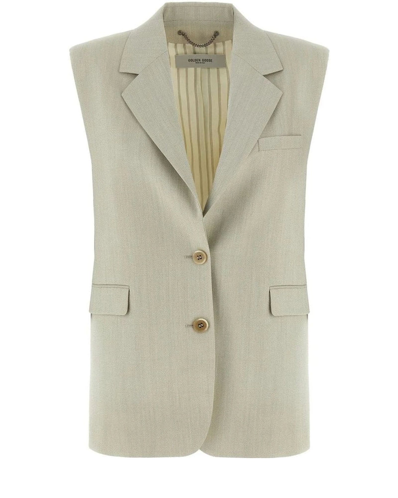 Golden Goose Vest in beige, Virgin Wool