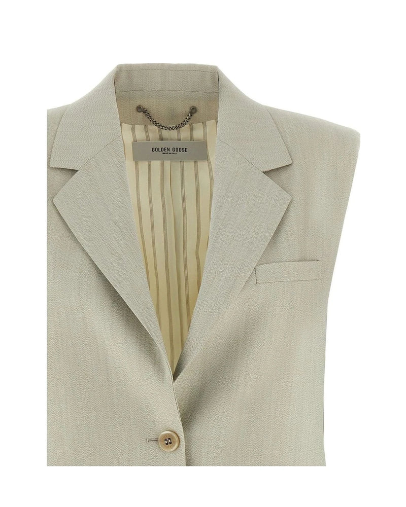 Golden Goose Vest in beige, Virgin Wool — view 3