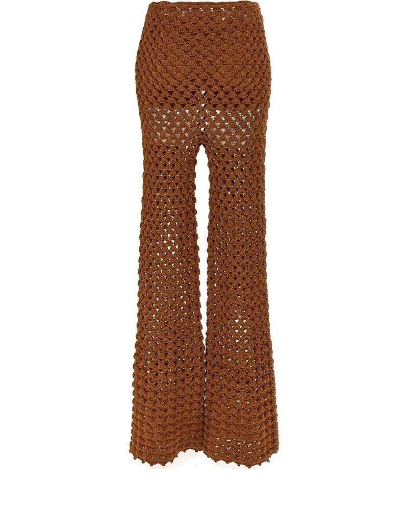 Ermanno Scervino Palazzo Pant in brown, Cotton — view 2