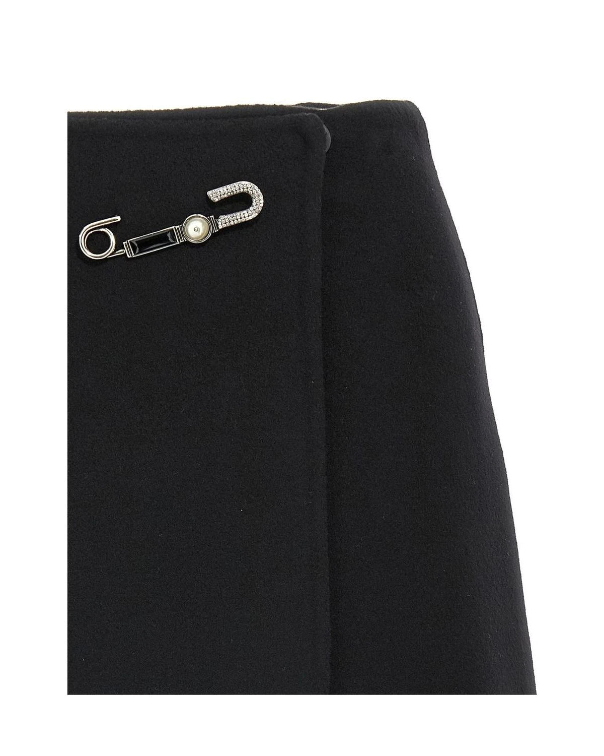 Ermanno Scervino Skirt in black, Virgin Wool — view 3