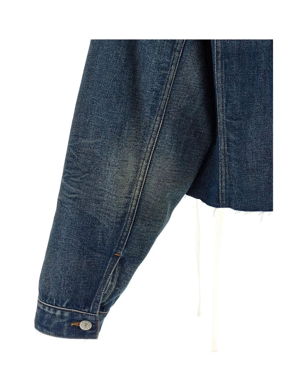 MM6 Maison Margiela Trucker Jacket in blue, Cotton — view 4
