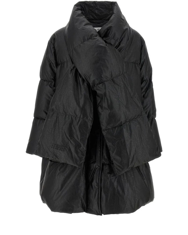 MM6 Maison Margiela Puffer Jacket in black, Viscose — view 2