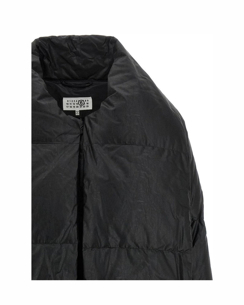 MM6 Maison Margiela Puffer Jacket in black, Viscose — view 4