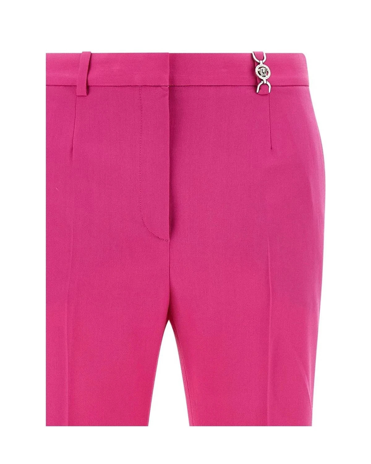 Versace Palazzo Pant in pink, Virgin Wool — view 3