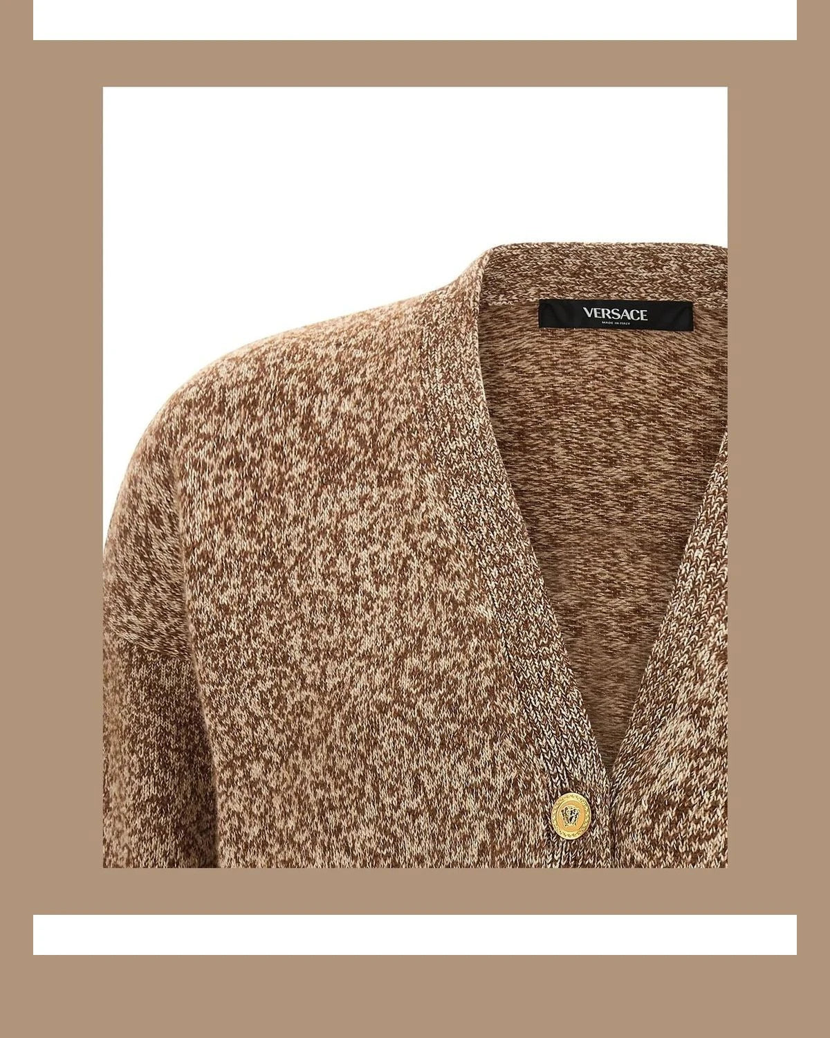 Versace Cardigan in beige, Wool — view 3