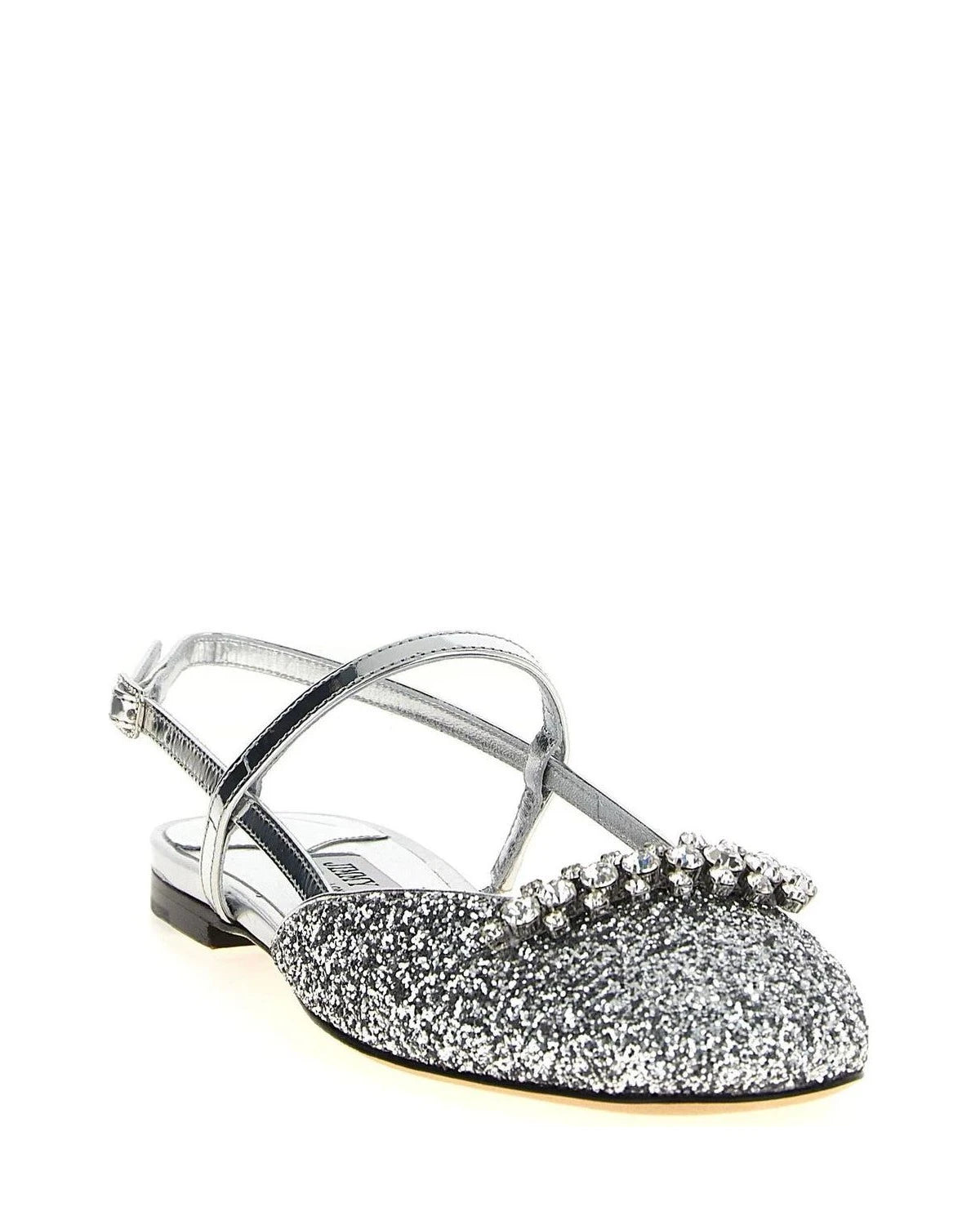 Jimmy Choo Flats in silver — view 2