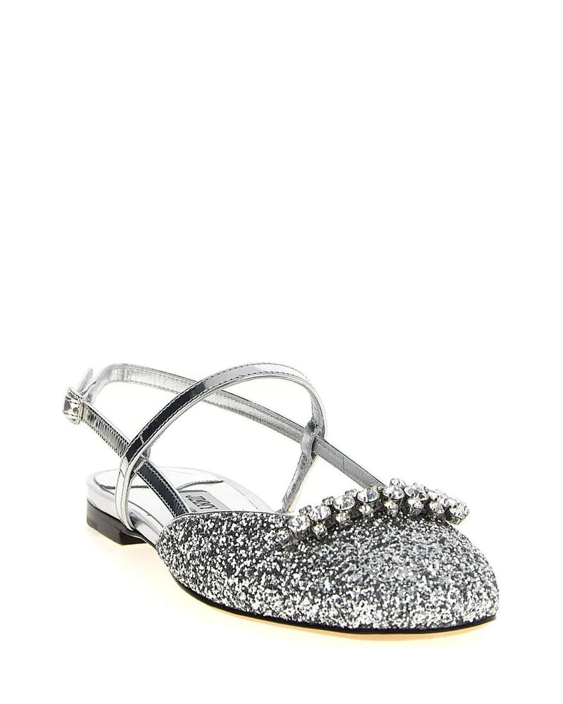 Jimmy Choo Flats in silver — view 2