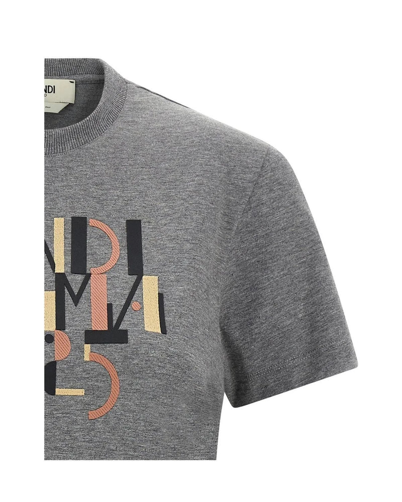 Fendi T-Shirt in gray, Cotton — view 3