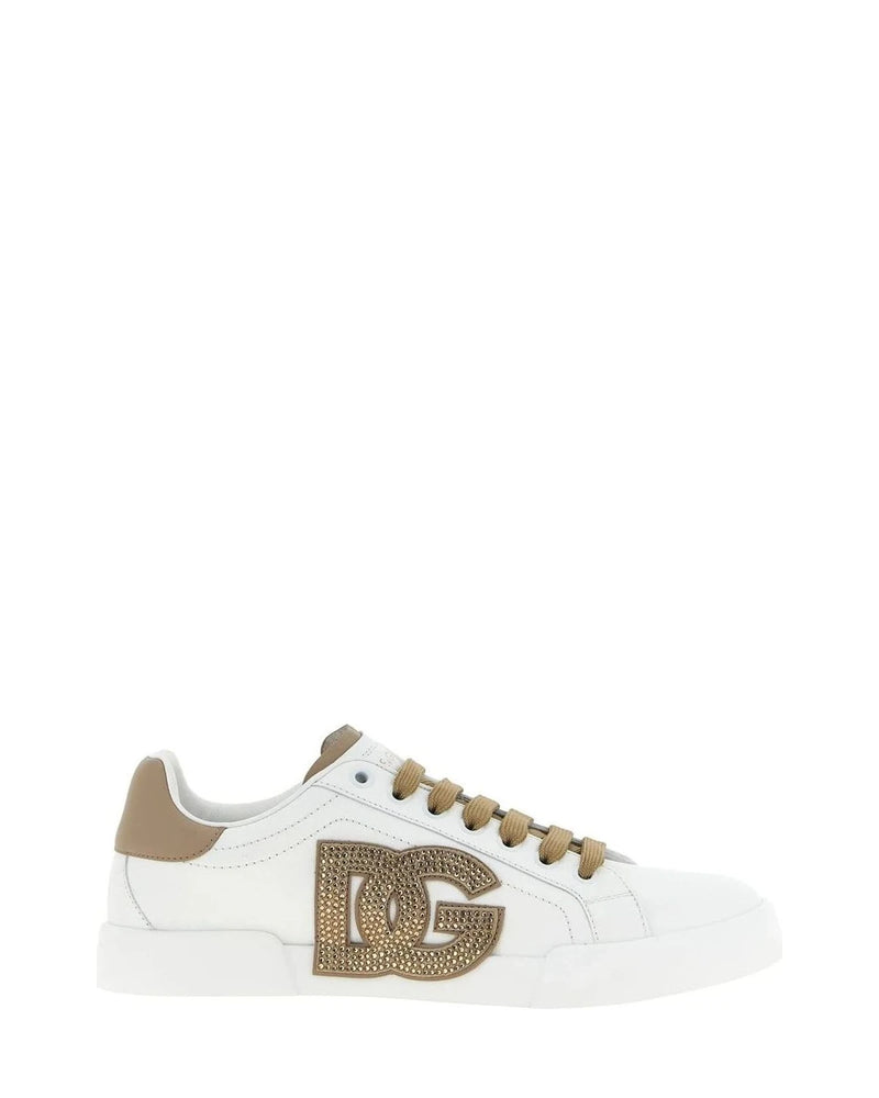 Dolce & Gabbana Sneakers in beige, Calfskin Leather