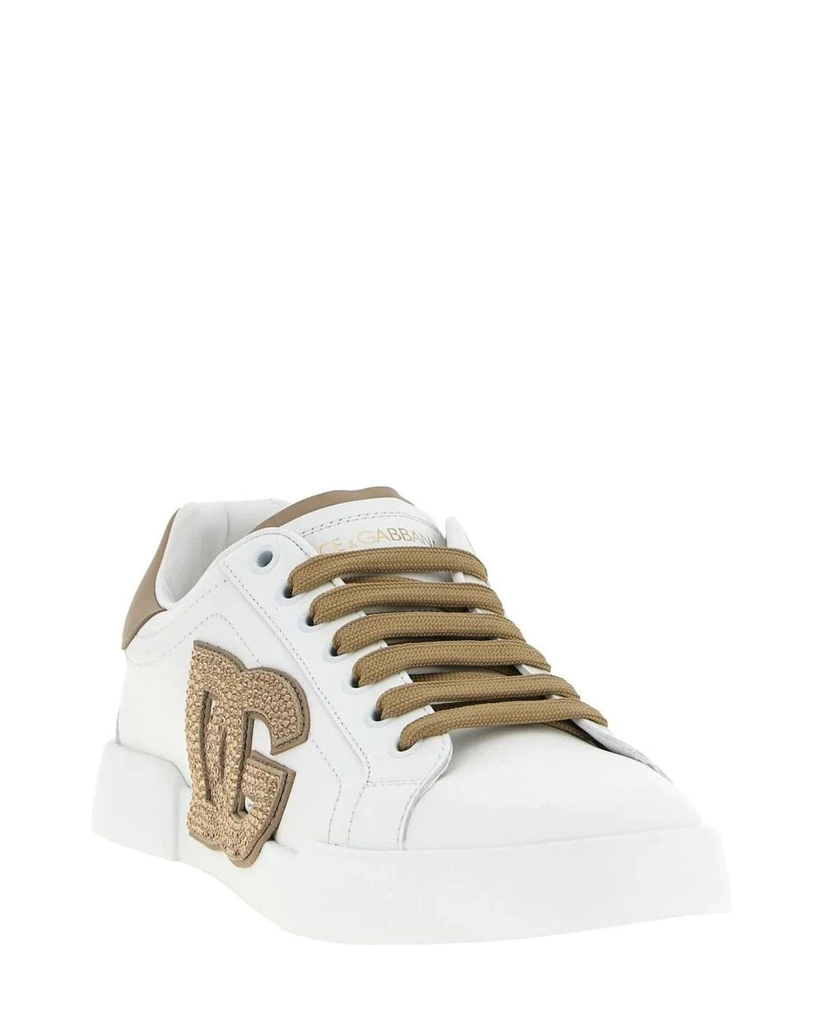 Dolce & Gabbana Sneakers in beige, Calfskin Leather — view 2