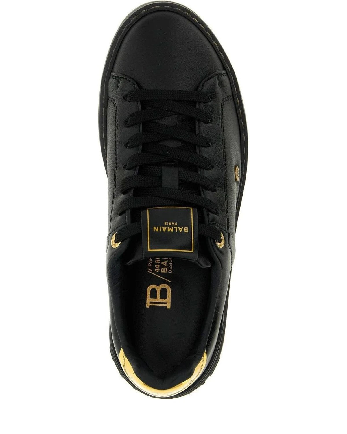 Balmain Sneakers in black, Lamb Leather — view 4