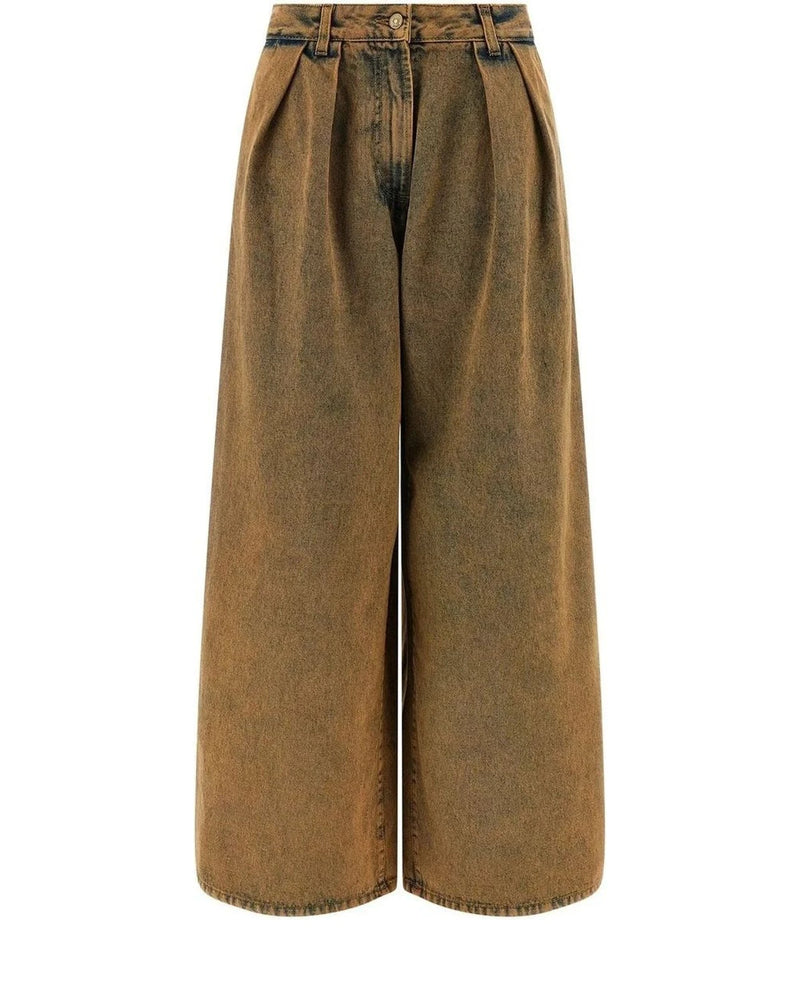 Alanui Jean in brown, Cotton