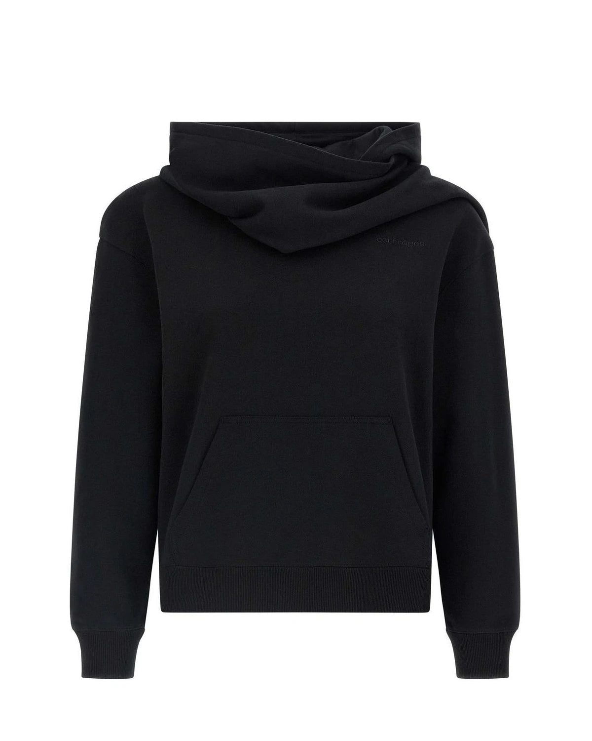 Courrèges Hoodie in black, Cotton