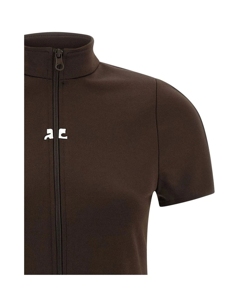 Courrèges Dresse in brown, Polyester — view 3