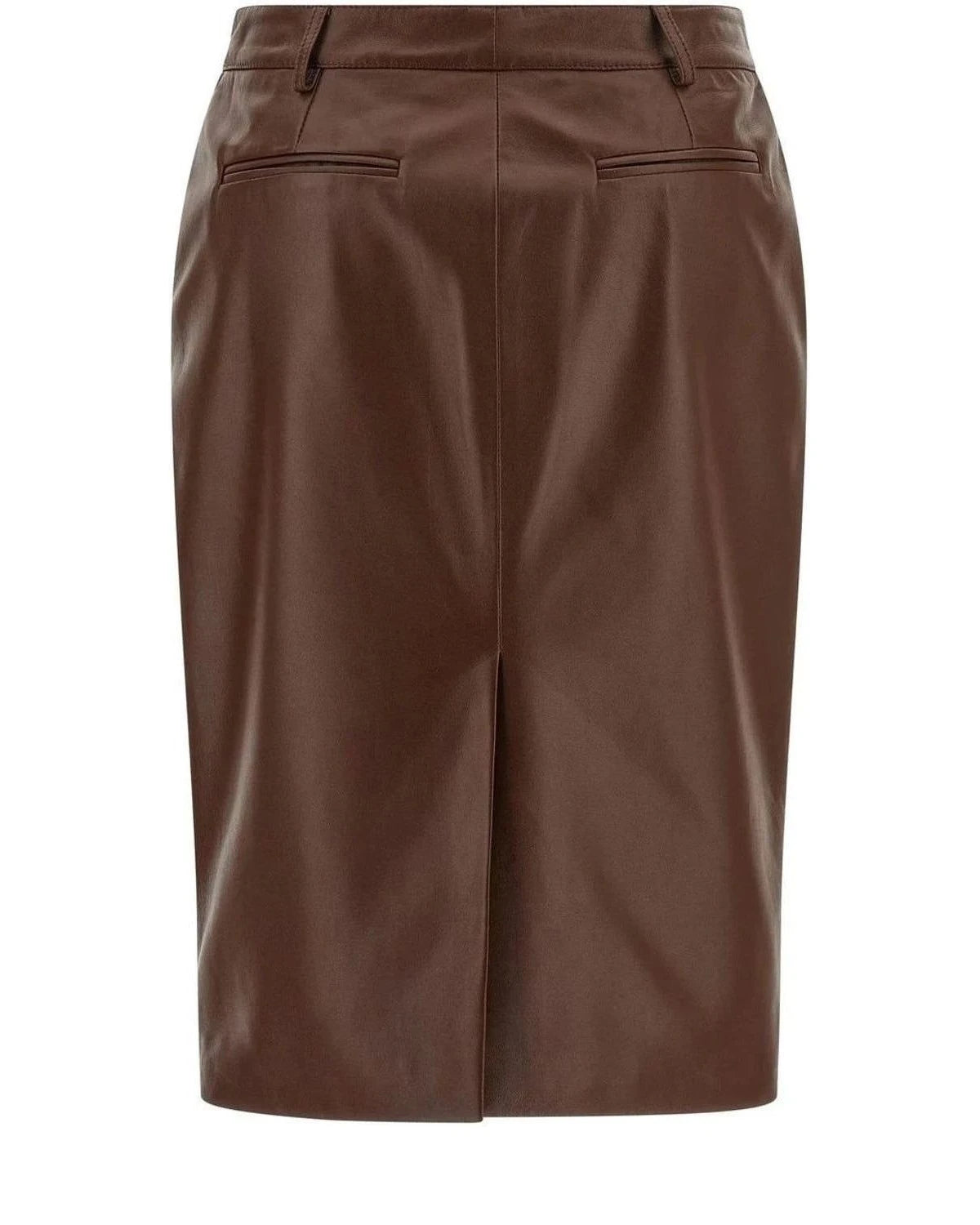 Giuseppe Di Morabito Skirt in brown, Leather — view 2