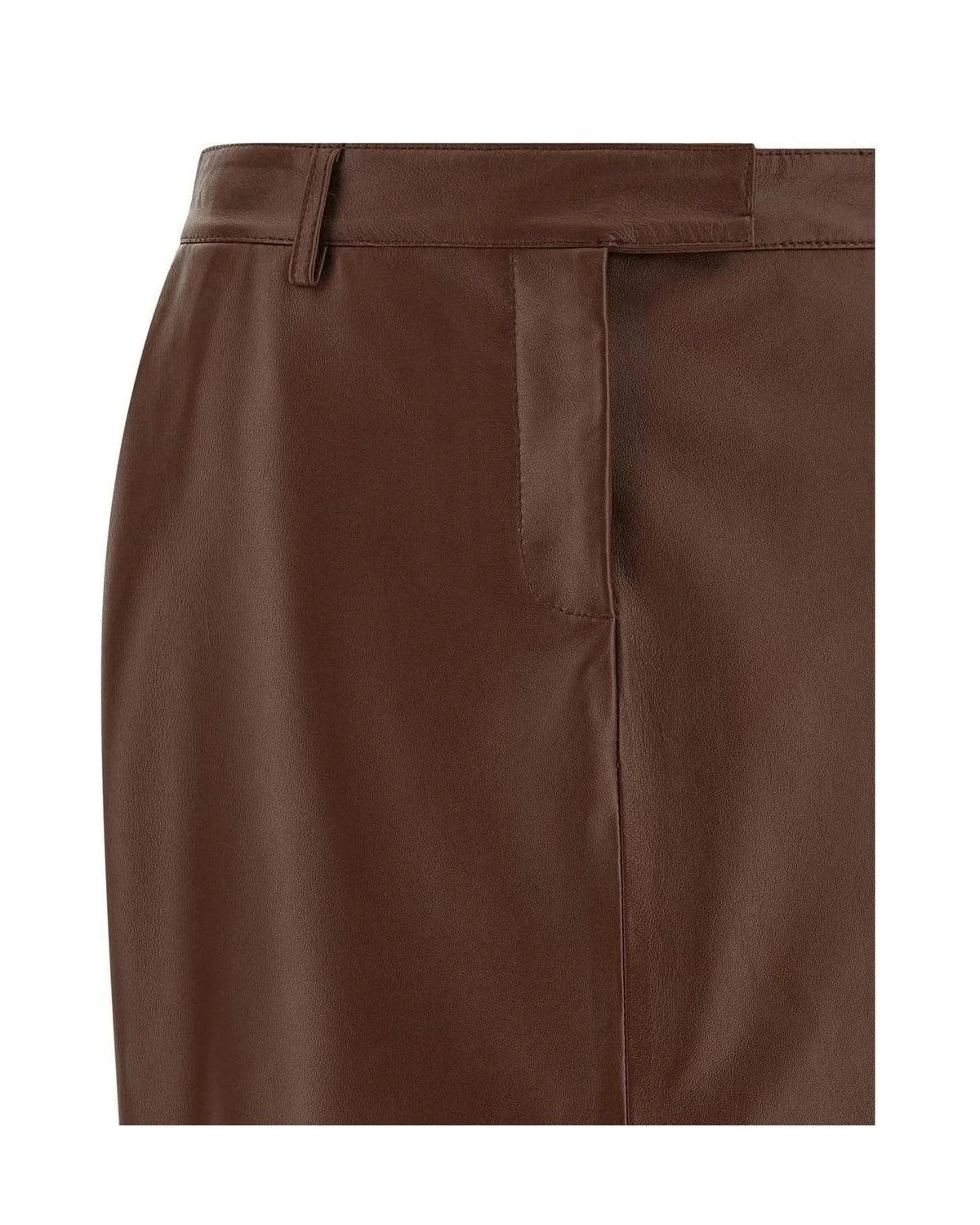 Giuseppe Di Morabito Skirt in brown, Leather — view 3
