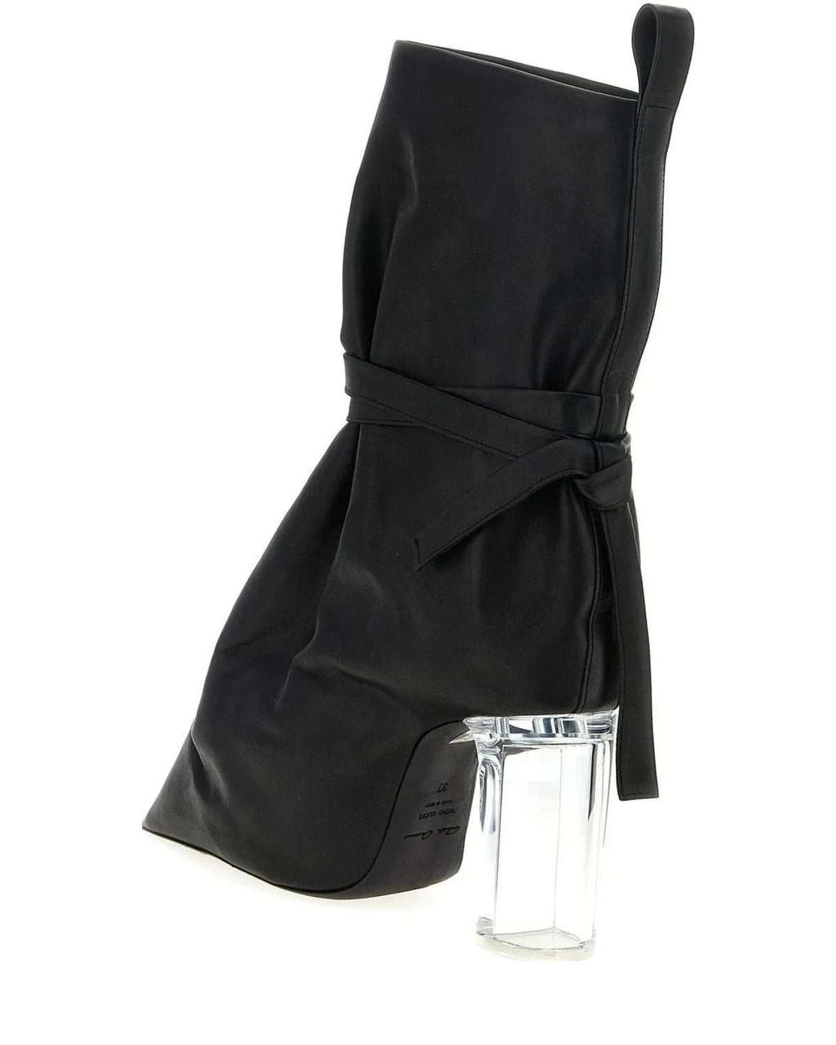 Rick Owens Heels in black, Cow Leather — view 3
