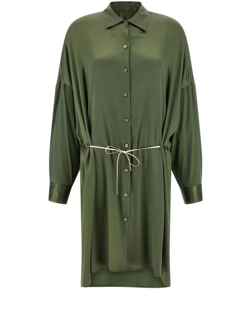 Dries Van Noten Dresse in green, Silk