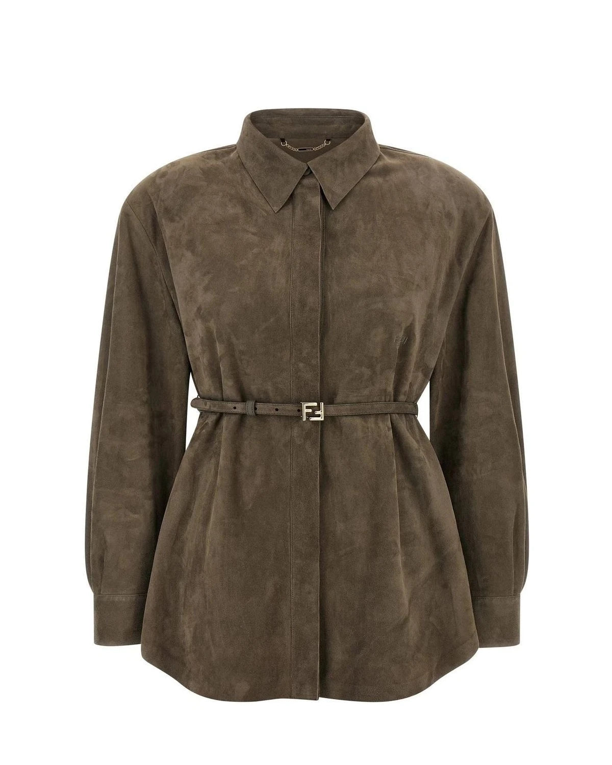 Fendi Blouse in gray, Lamb Leather