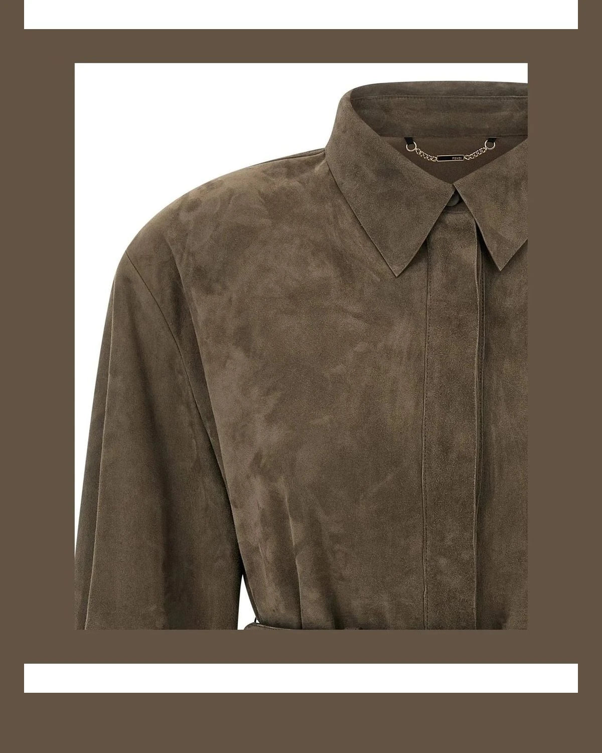 Fendi Blouse in gray, Lamb Leather — view 3