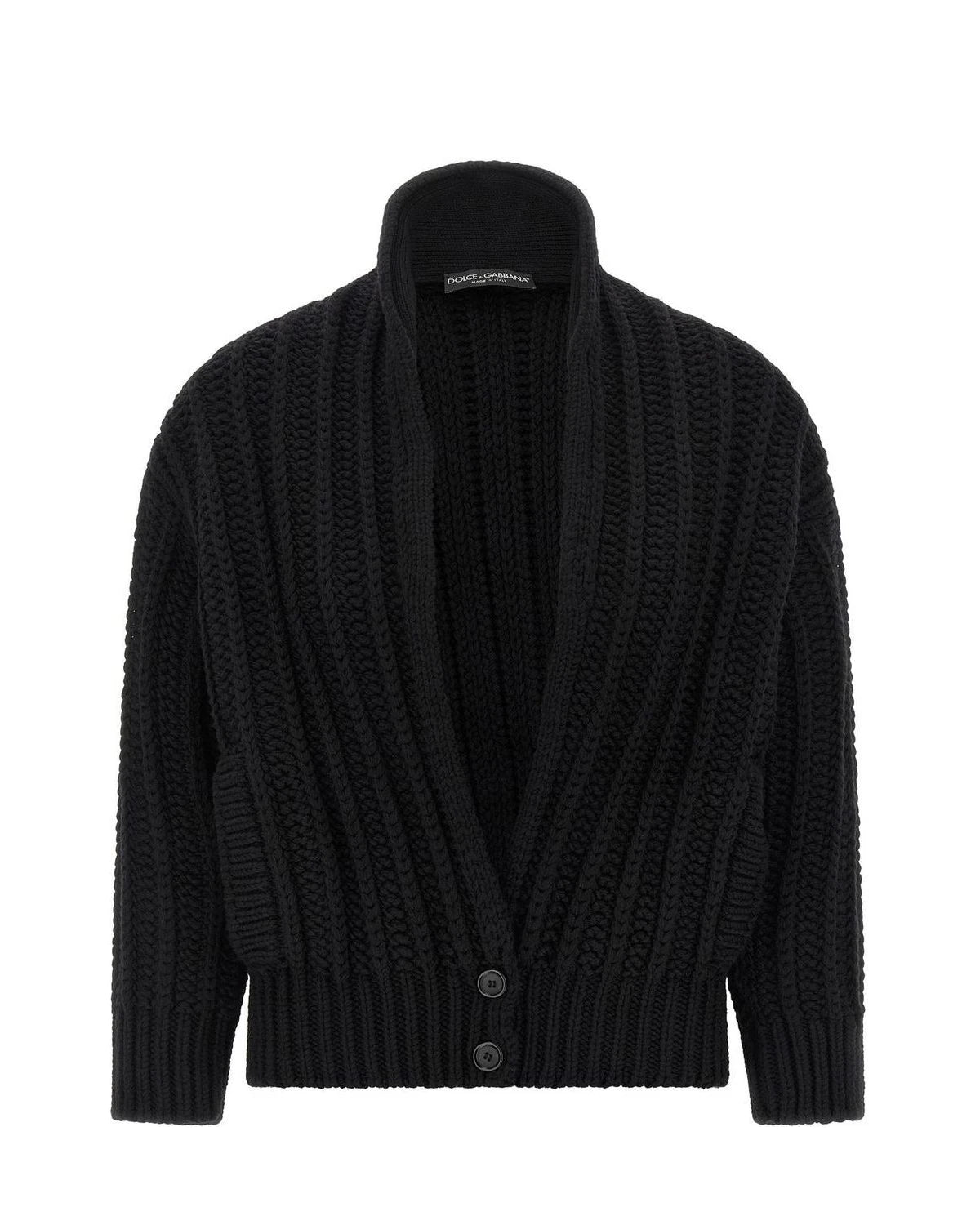 Dolce & Gabbana Cardigan in black, Virgin Wool