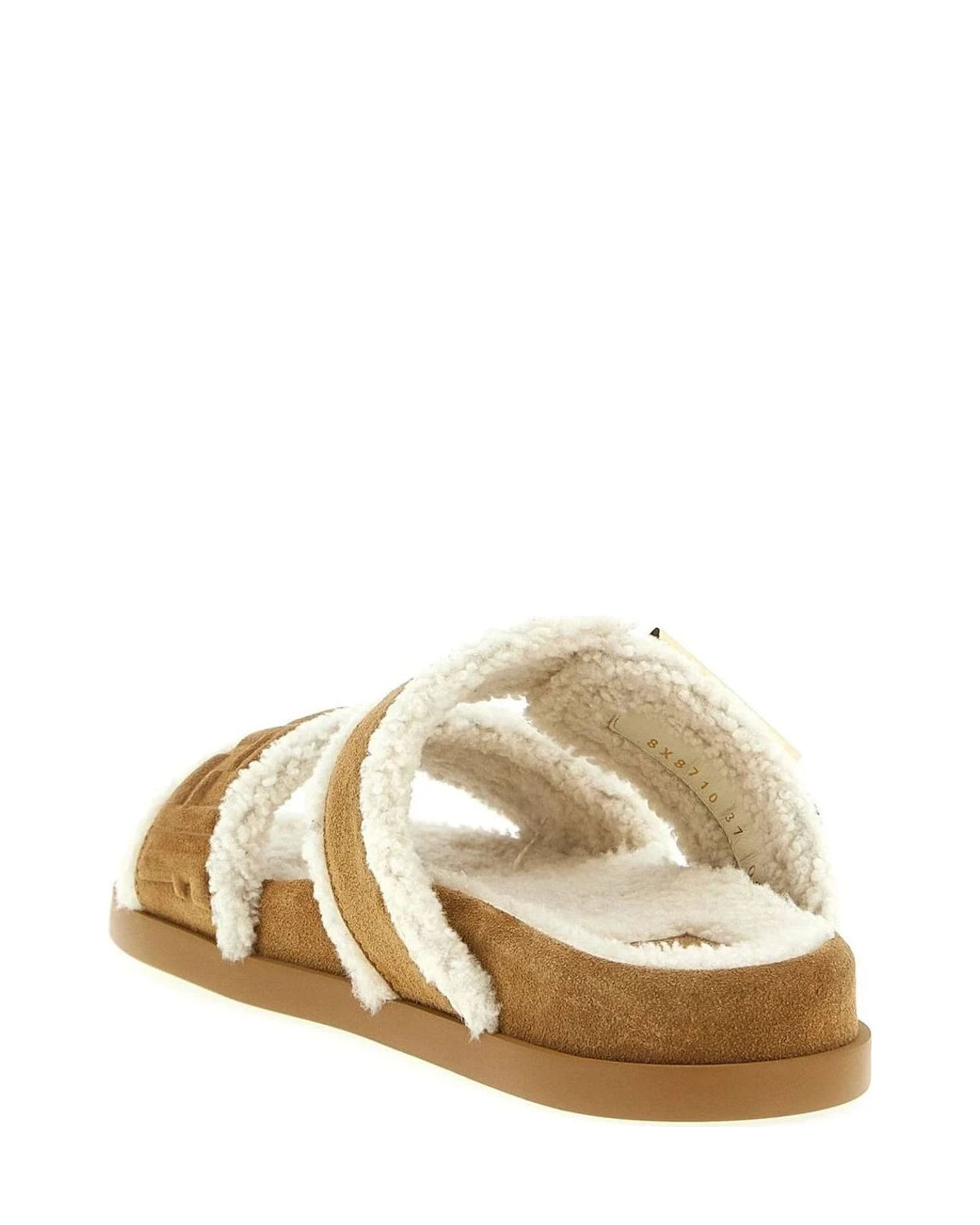 Fendi Slides in beige, Calfskin Leather — view 3