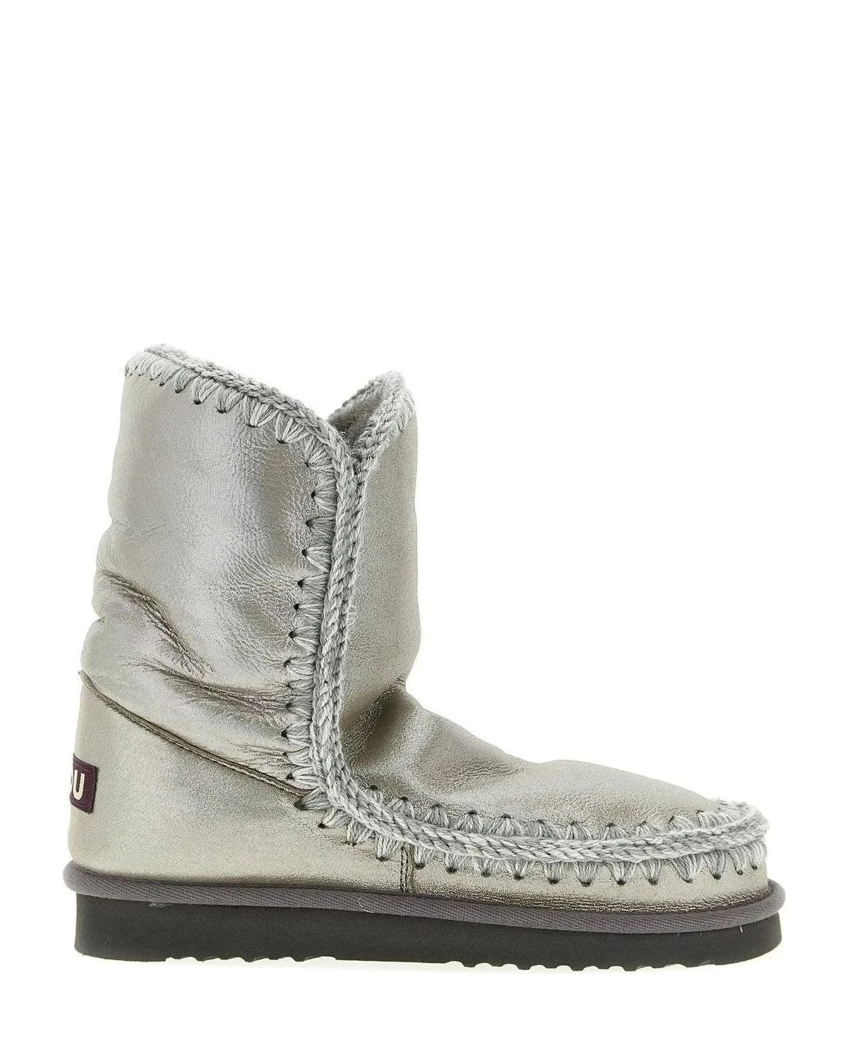 Mou Ankle Boots in silver, Sheepskin Leather