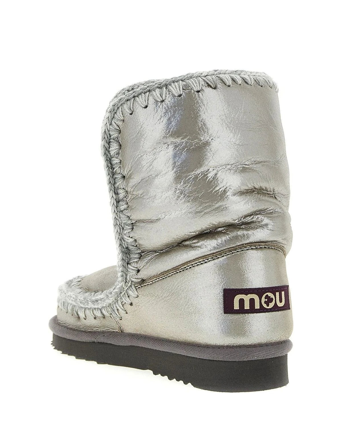 Mou Ankle Boots in silver, Sheepskin Leather — view 3