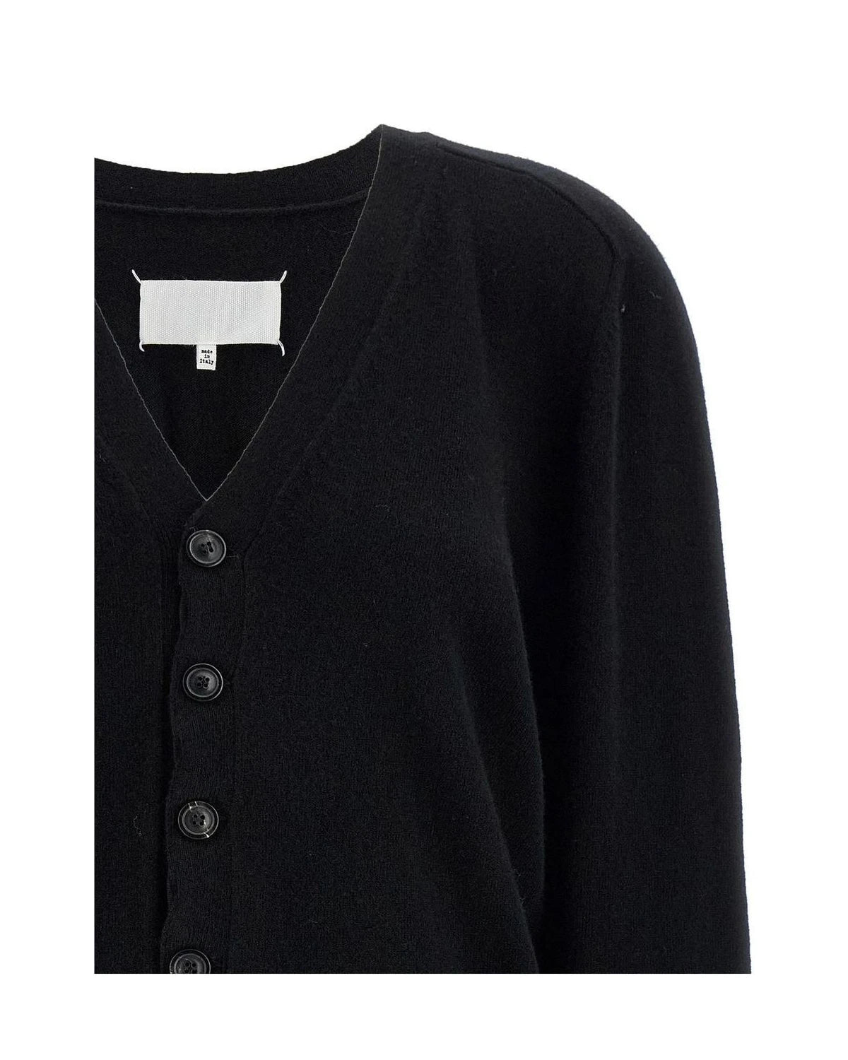 Maison Margiela Cardigan in black, Wool — view 3