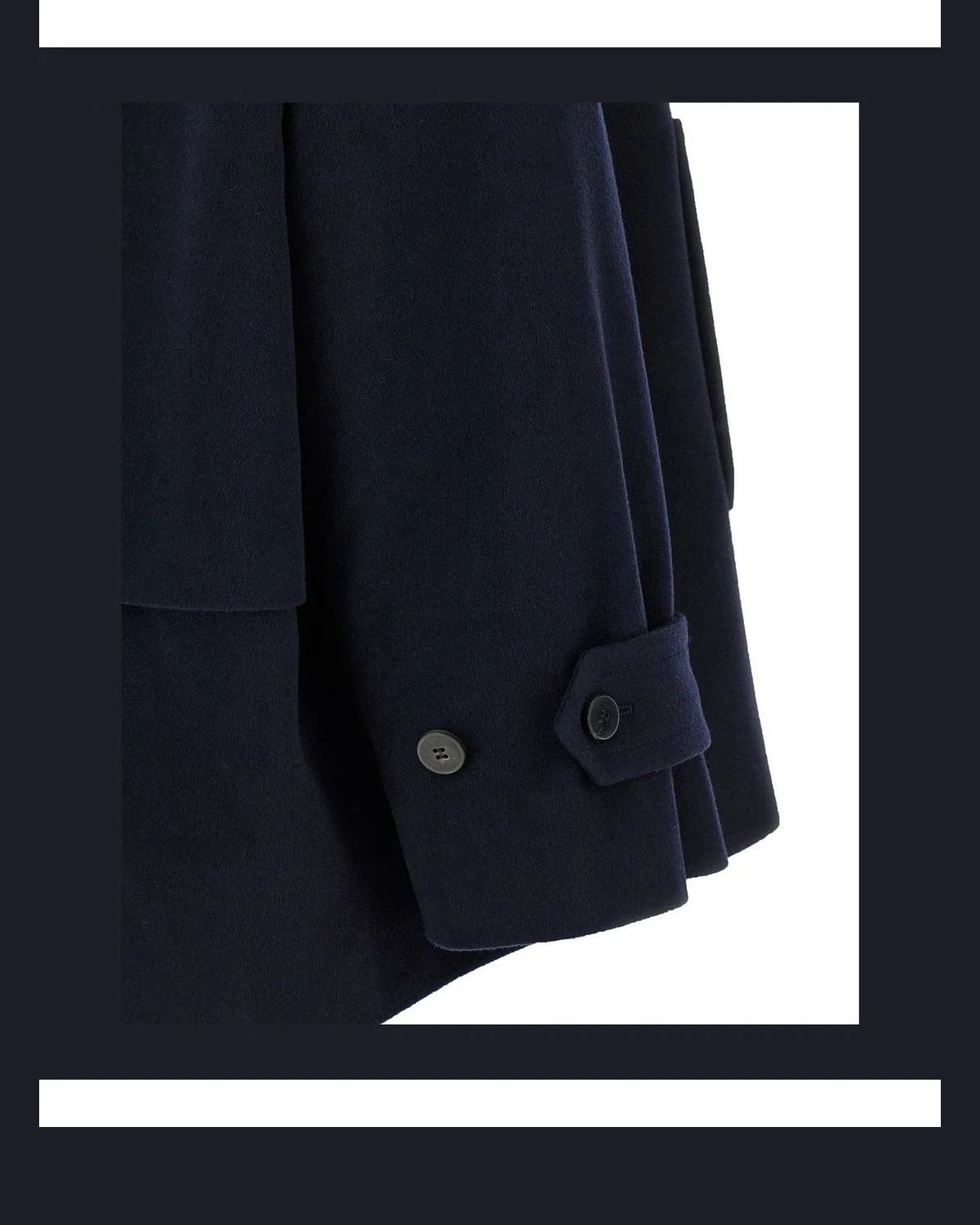 Alberto Biani Wrap Coat in blue, Virgin Wool — view 4