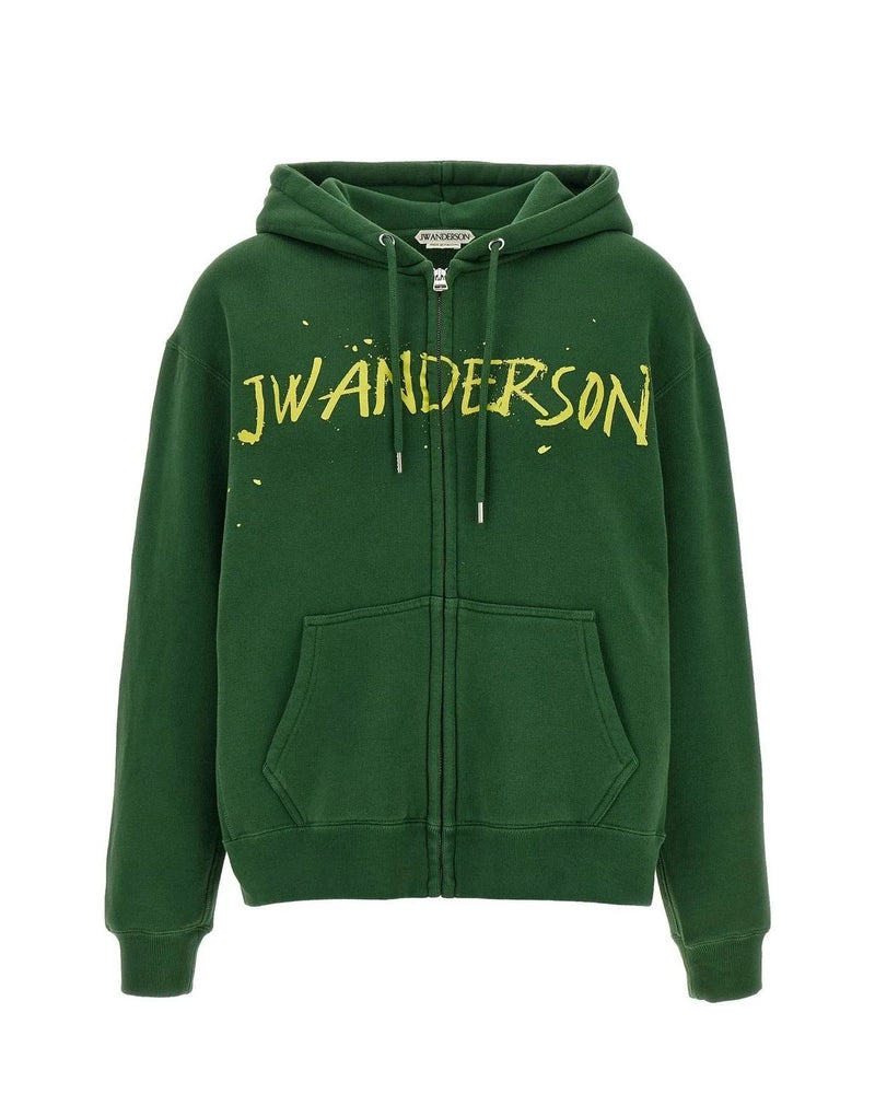 JW Anderson Hoodie in green, Cotton