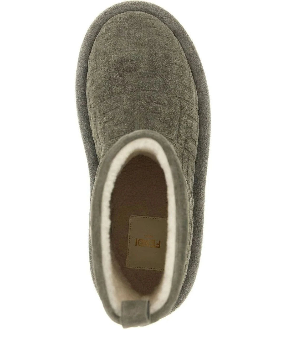 Fendi Slippers in gray, Calfskin Leather — view 4