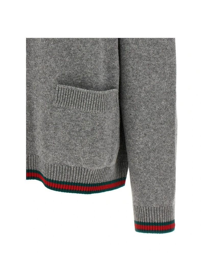 Gucci Cardigan in gray, Wool — view 4