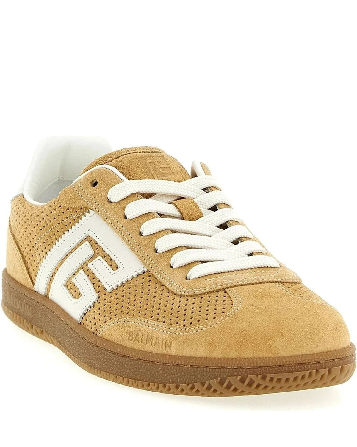 Balmain Sneakers in beige, Calfskin Leather — view 2