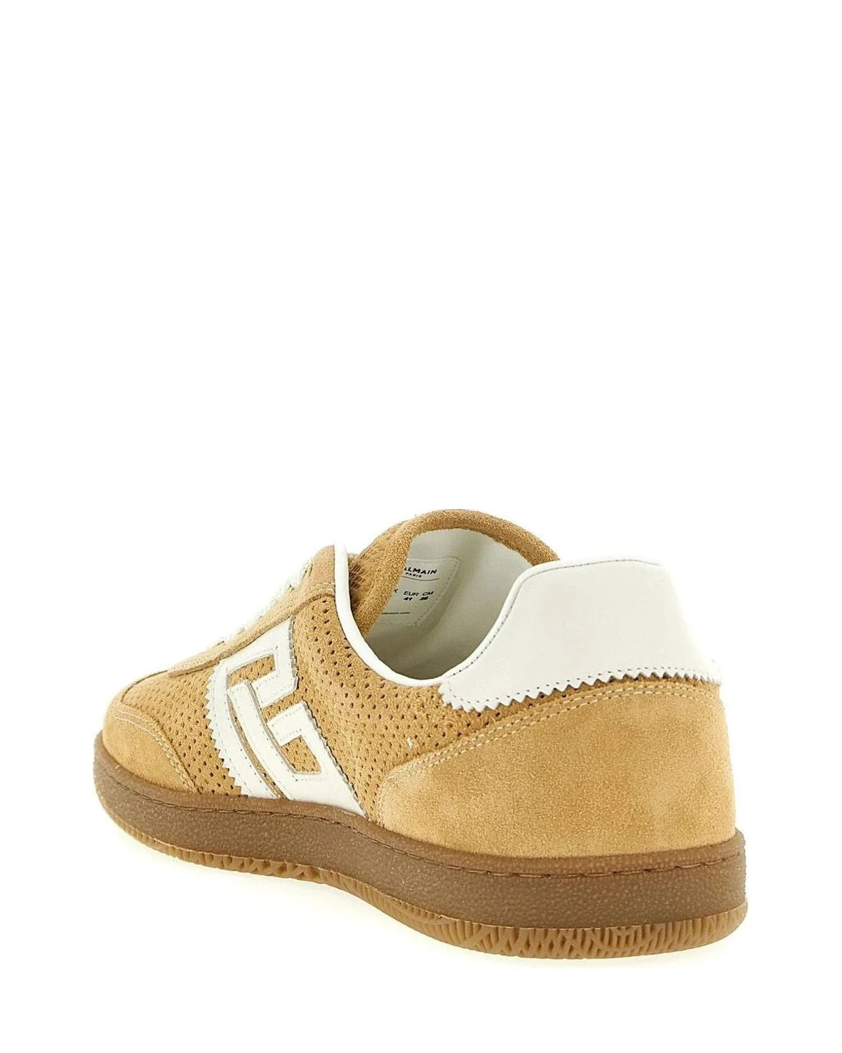 Balmain Sneakers in beige, Calfskin Leather — view 3