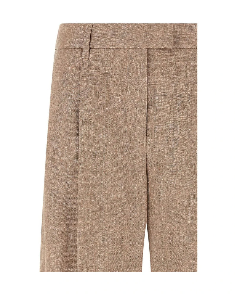 Multicolor Linen Flared Pants 