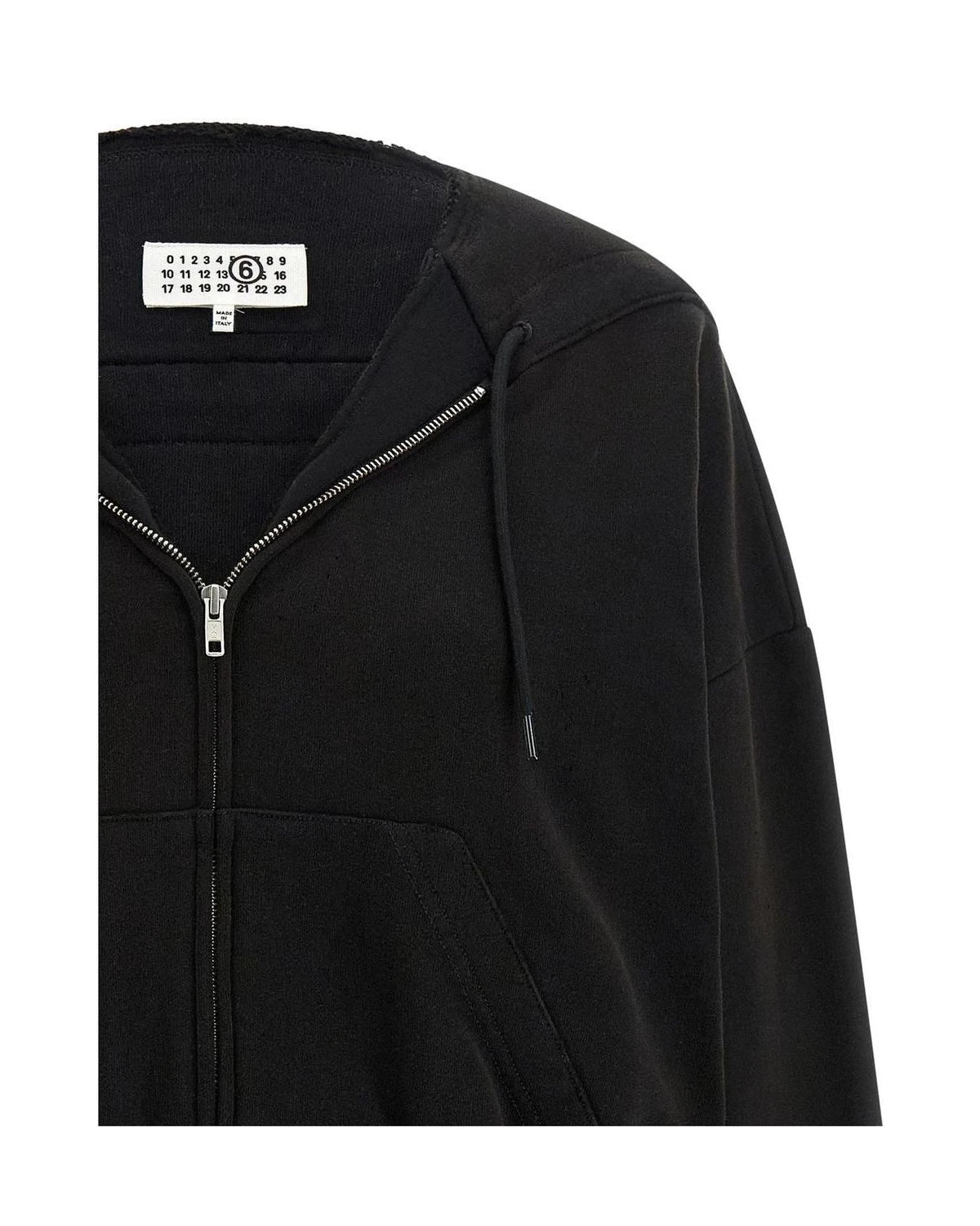 MM6 Maison Margiela Hoodie in black, Cotton — view 3