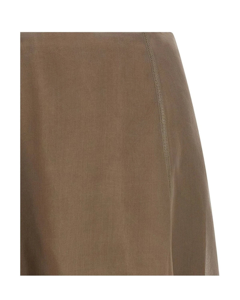 Brunello Cucinelli Skirt in beige, Silk — view 3