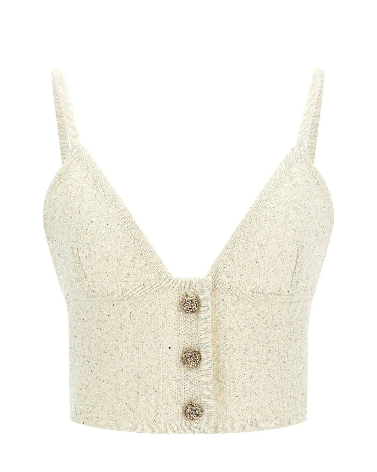 Alessandra Rich Corset Top in white, Polyester