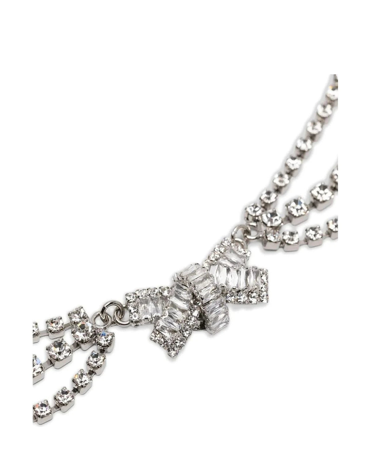 Alessandra Rich Necklace in silver, Glass — view 2